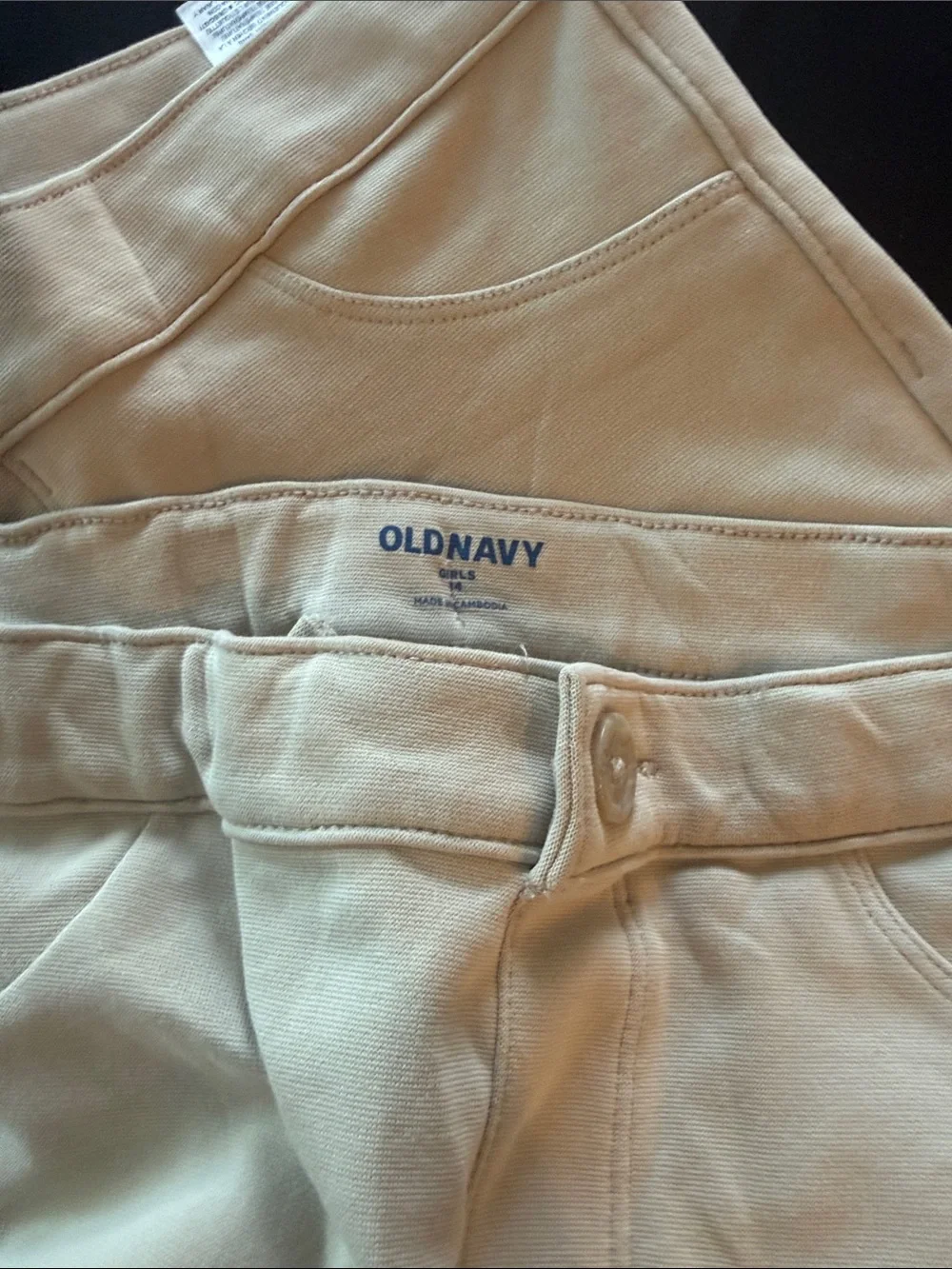 Old Navy Girls' Beige Pull-On Jeggings